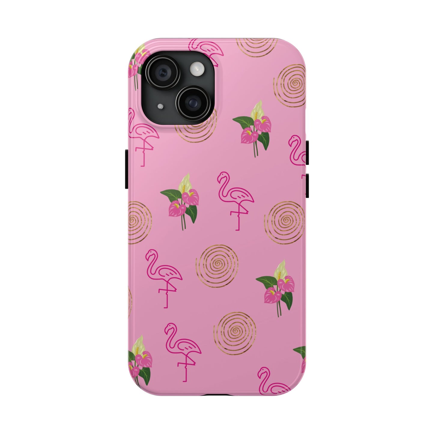 Pink Flamingo Floral iPhone Case