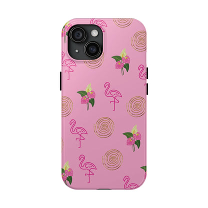 Pink Flamingo Floral iPhone Case