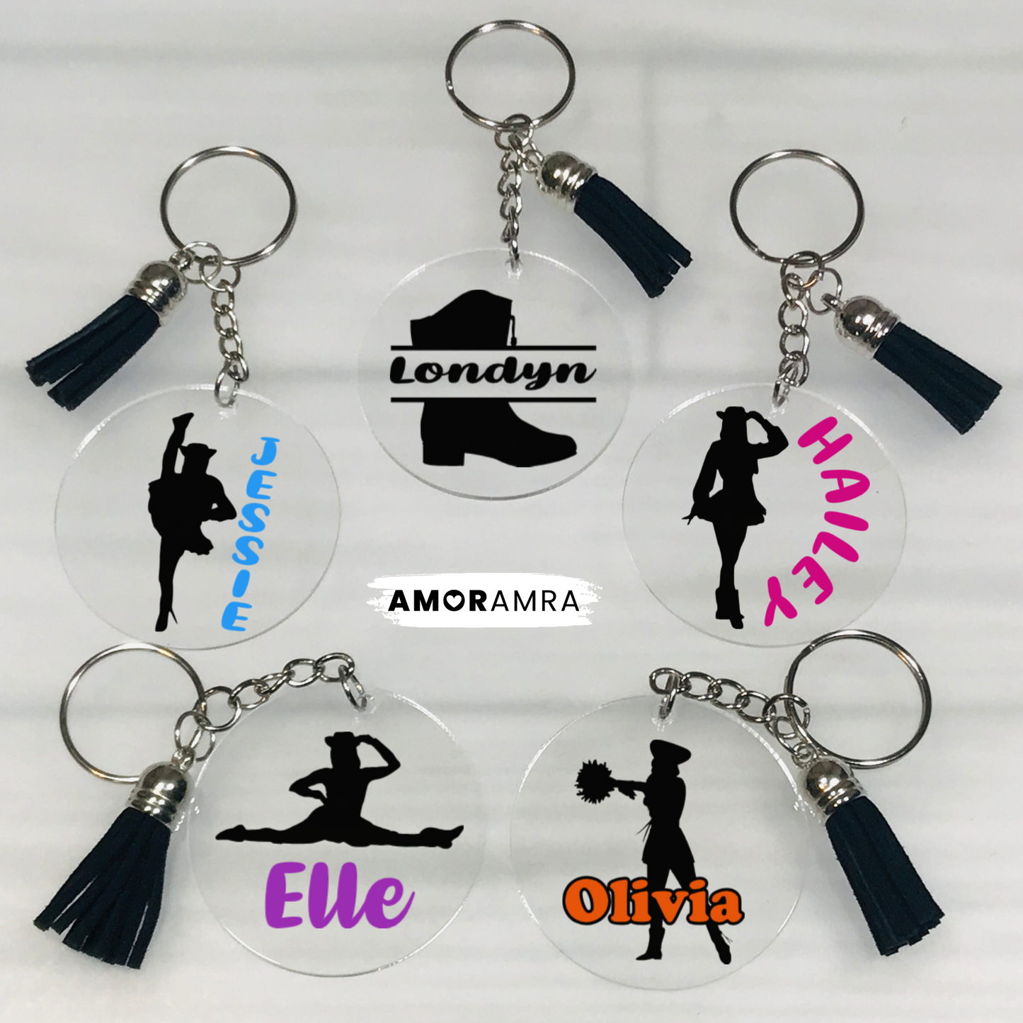 Personalized Drill Team Keychain