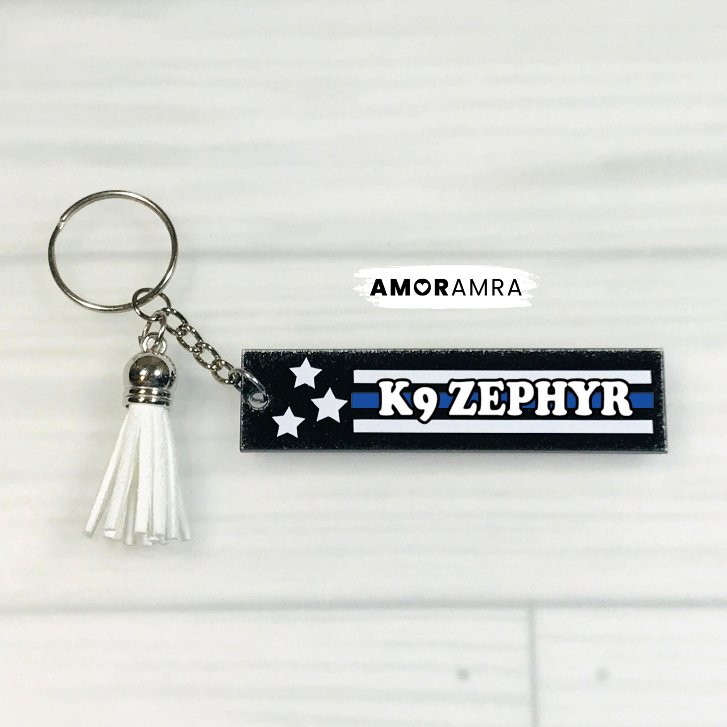 Personalized Police K9 Unit Keychain Gift | Custom K9 Handler Gift - Amor Amra