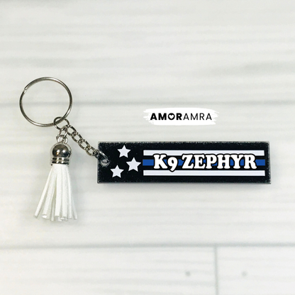 Personalized Police K9 Unit Keychain Gift | Custom K9 Handler Gift - Amor Amra