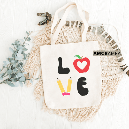 Teacher Tote Bag - LOVE - Amor Amra