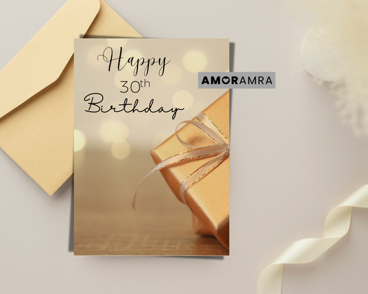 Birthday Card | Happy 30th Birthday - Amor Amra