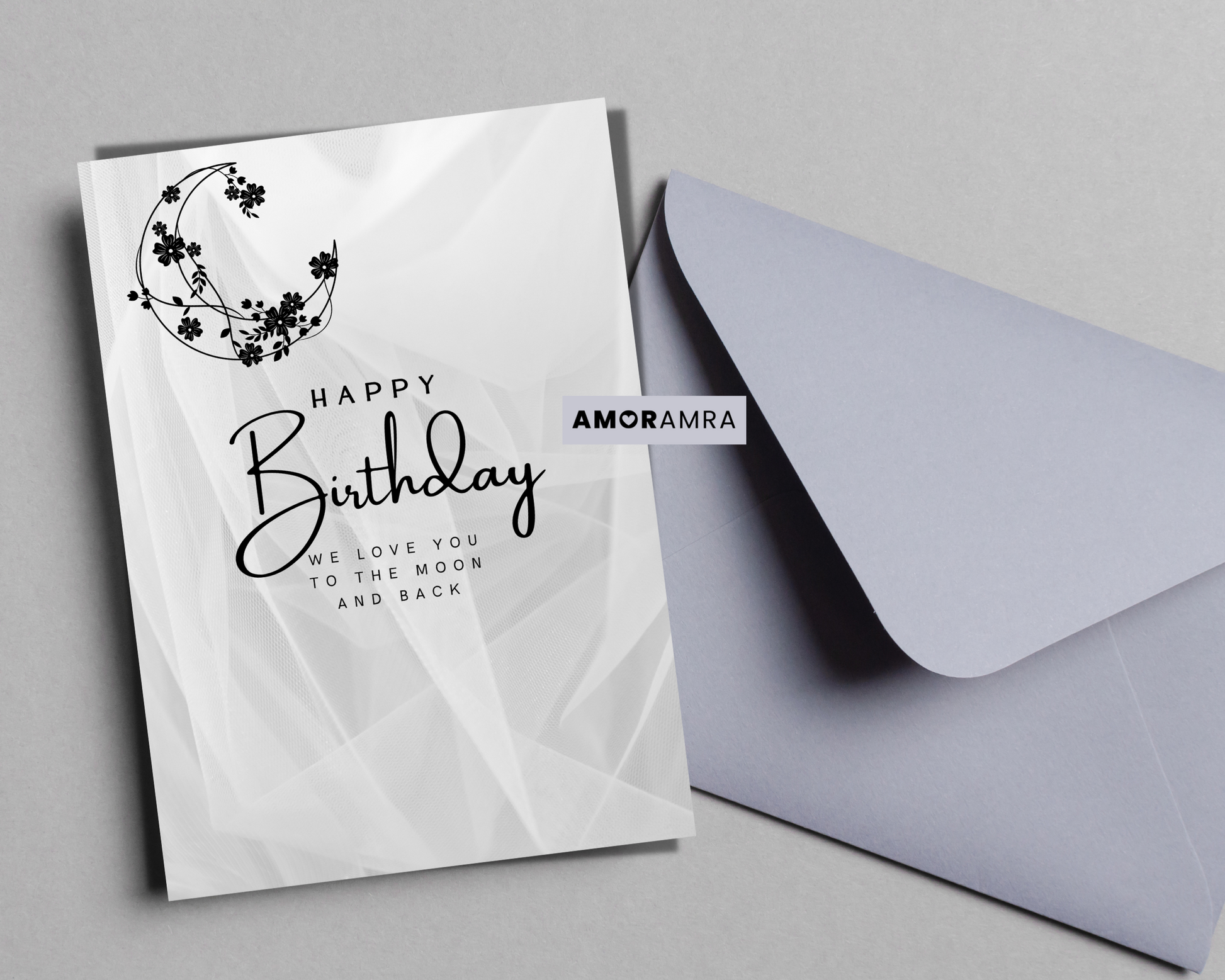 Birthday Card | To The Moon and Back - Amor Amra