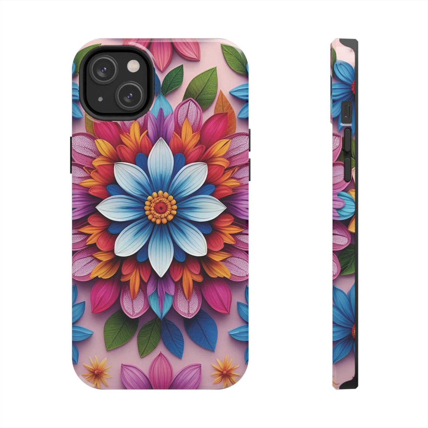 Vibrant Boho Floral Mandala iPhone Case