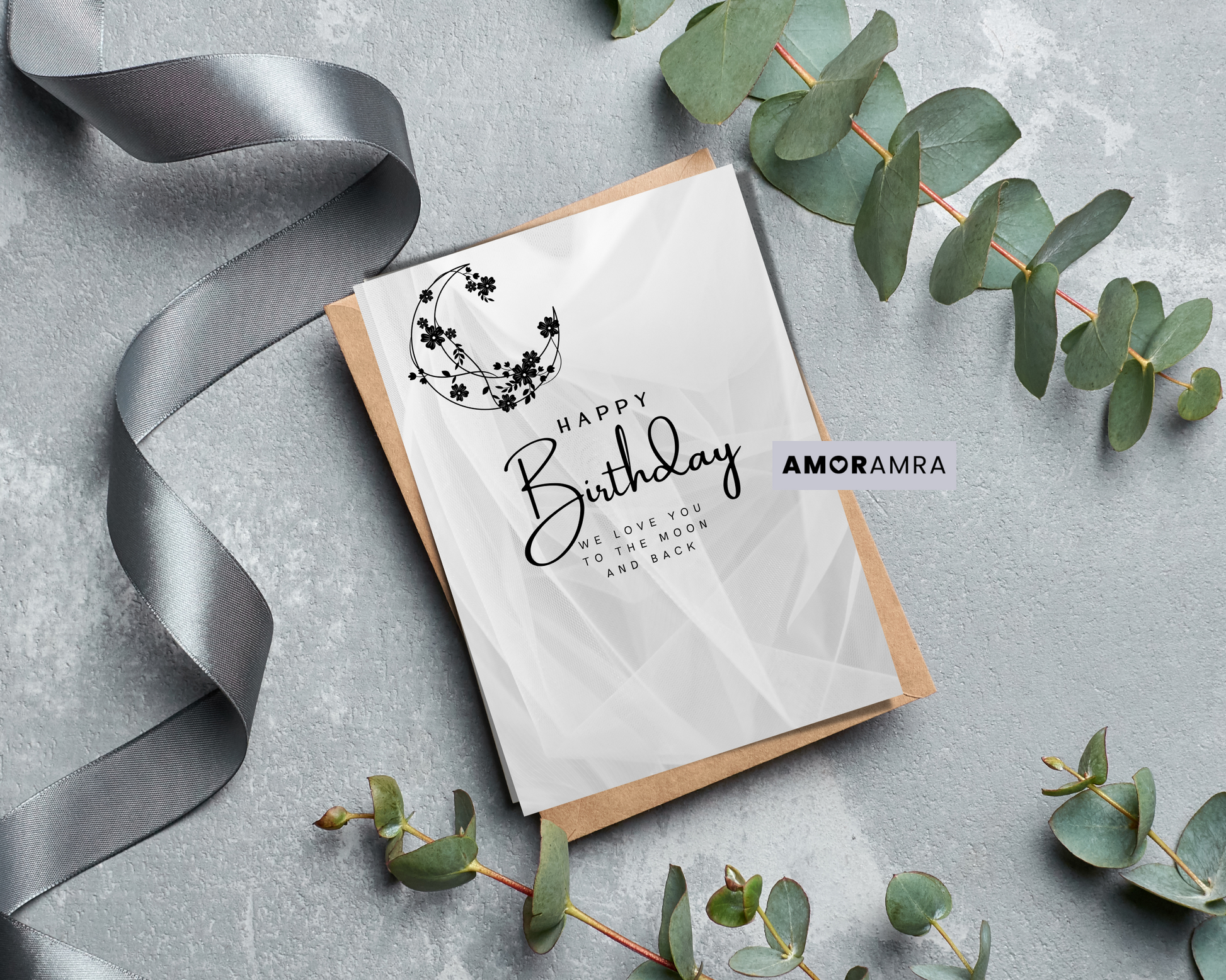 Birthday Card | To The Moon and Back - Amor Amra