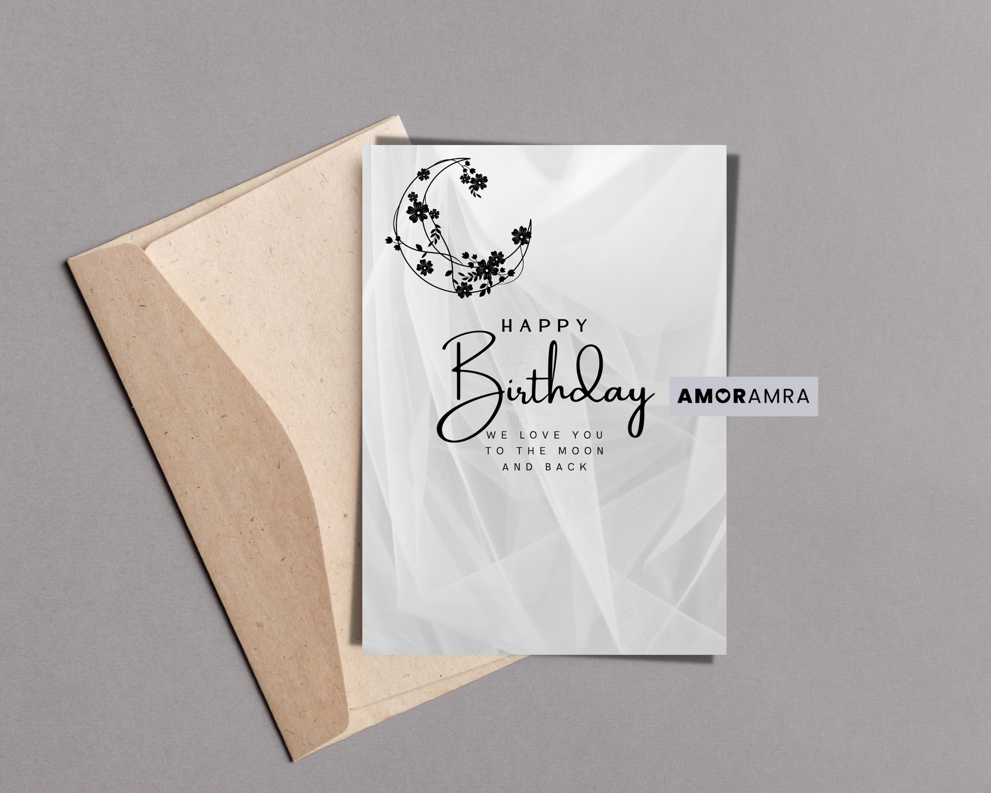 Birthday Card | To The Moon and Back - Amor Amra