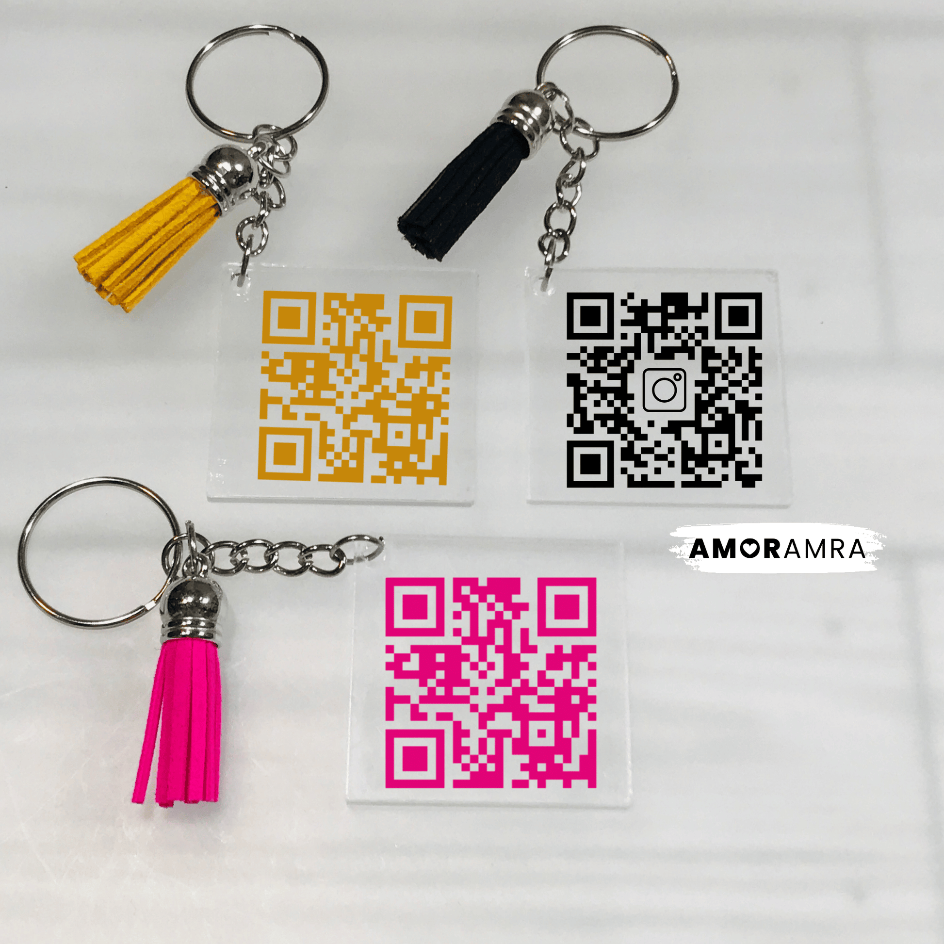 QR Code Keychain - Amor Amra