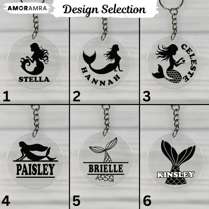 Personalized Mermaid Keychain - Amor Amra