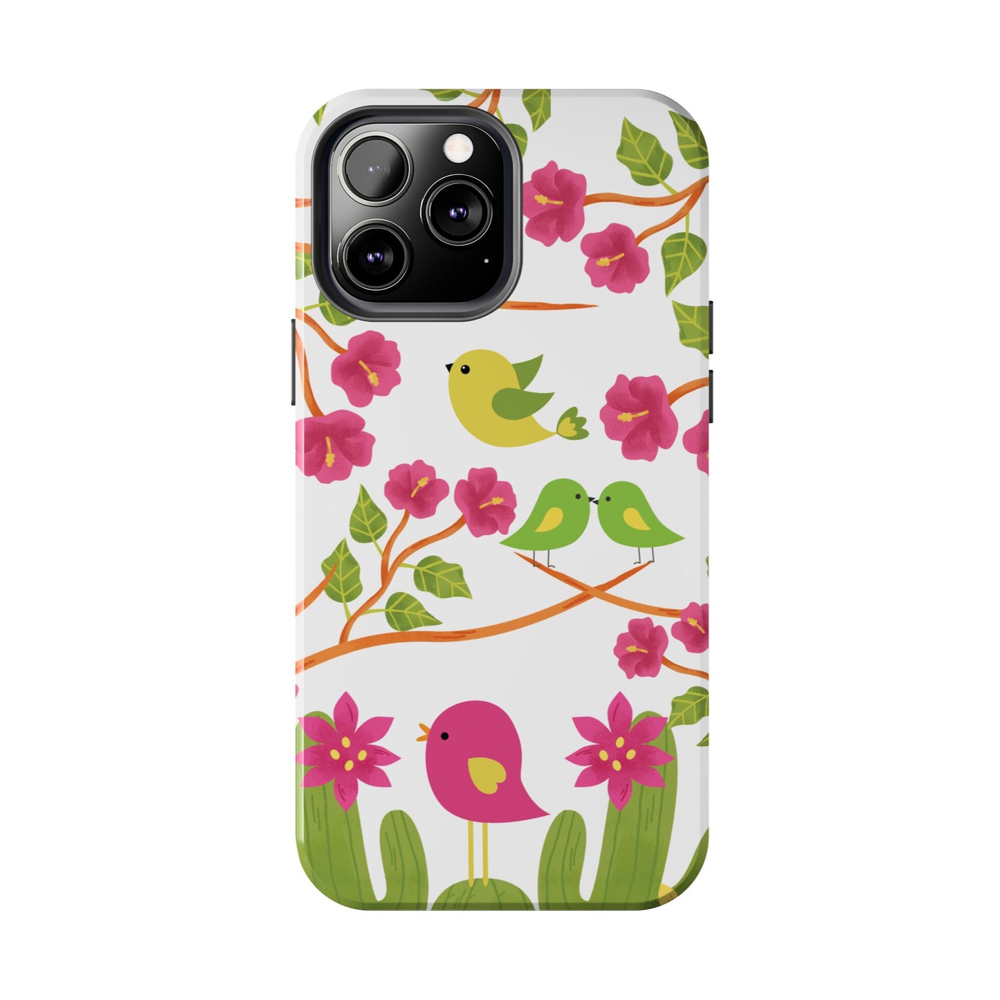 Cute Bird and Flower iPhone Case