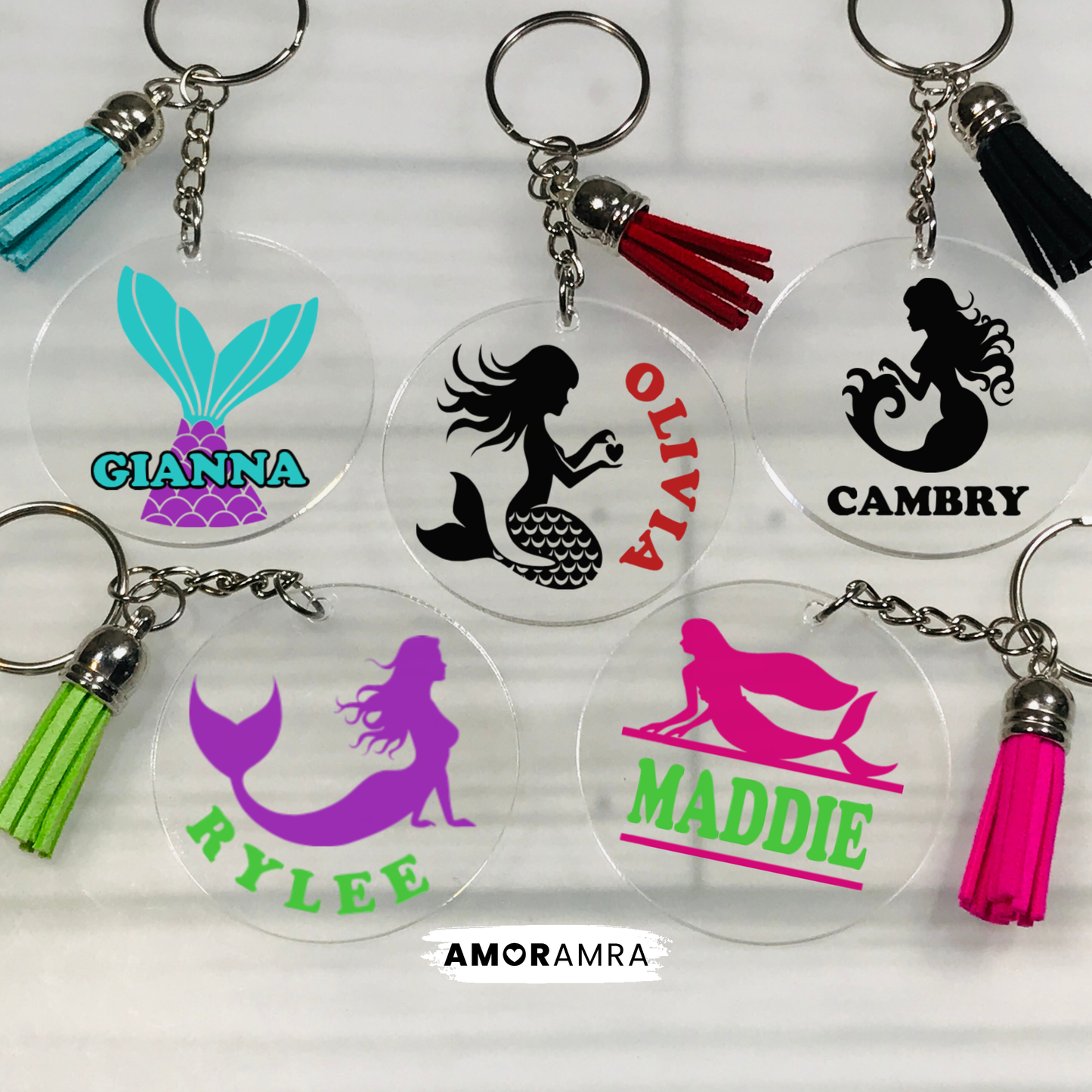 Personalized Mermaid Keychain - Amor Amra