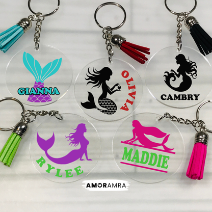 Personalized Mermaid Keychain - Amor Amra
