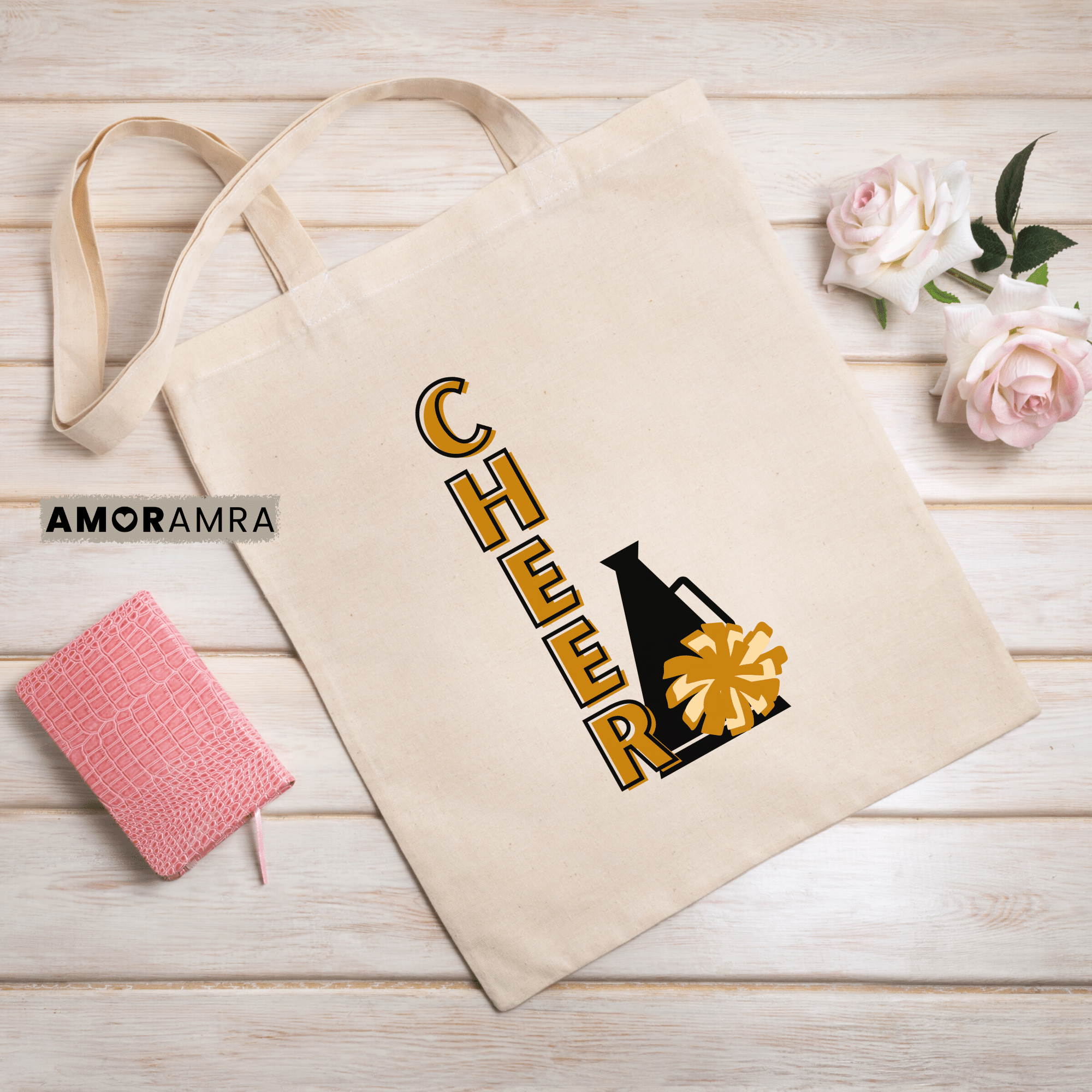 Cheer Tote | Gold Cheer Bag - Amor Amra