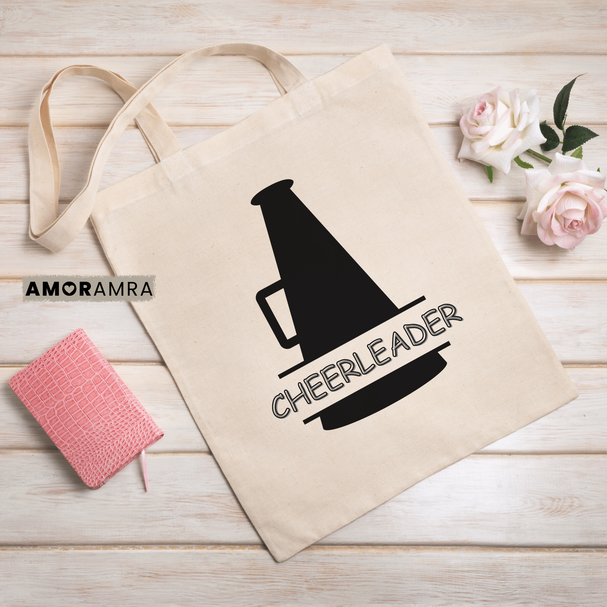 Cheer Tote | Cheerleader w/ Megaphone Bag - Amor Amra