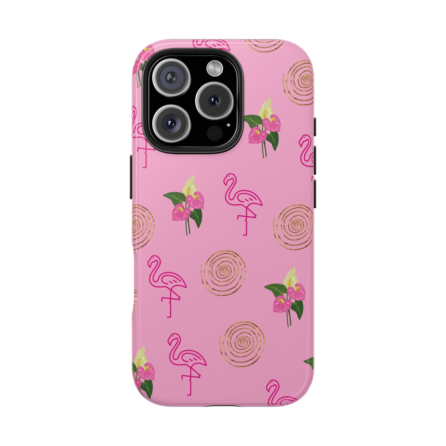 Pink Flamingo Floral iPhone Case