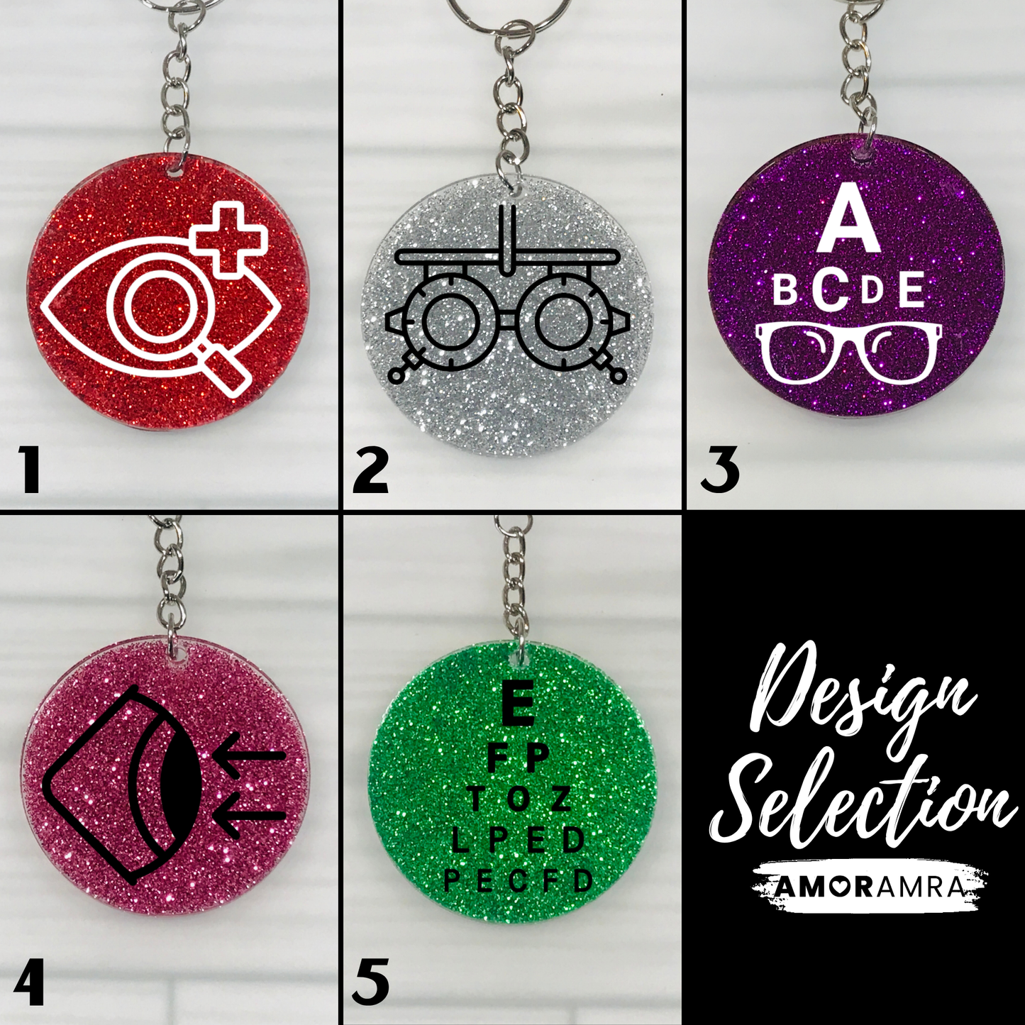 Optometrist Keychain | Eye Doctor OD Gift - Amor Amra