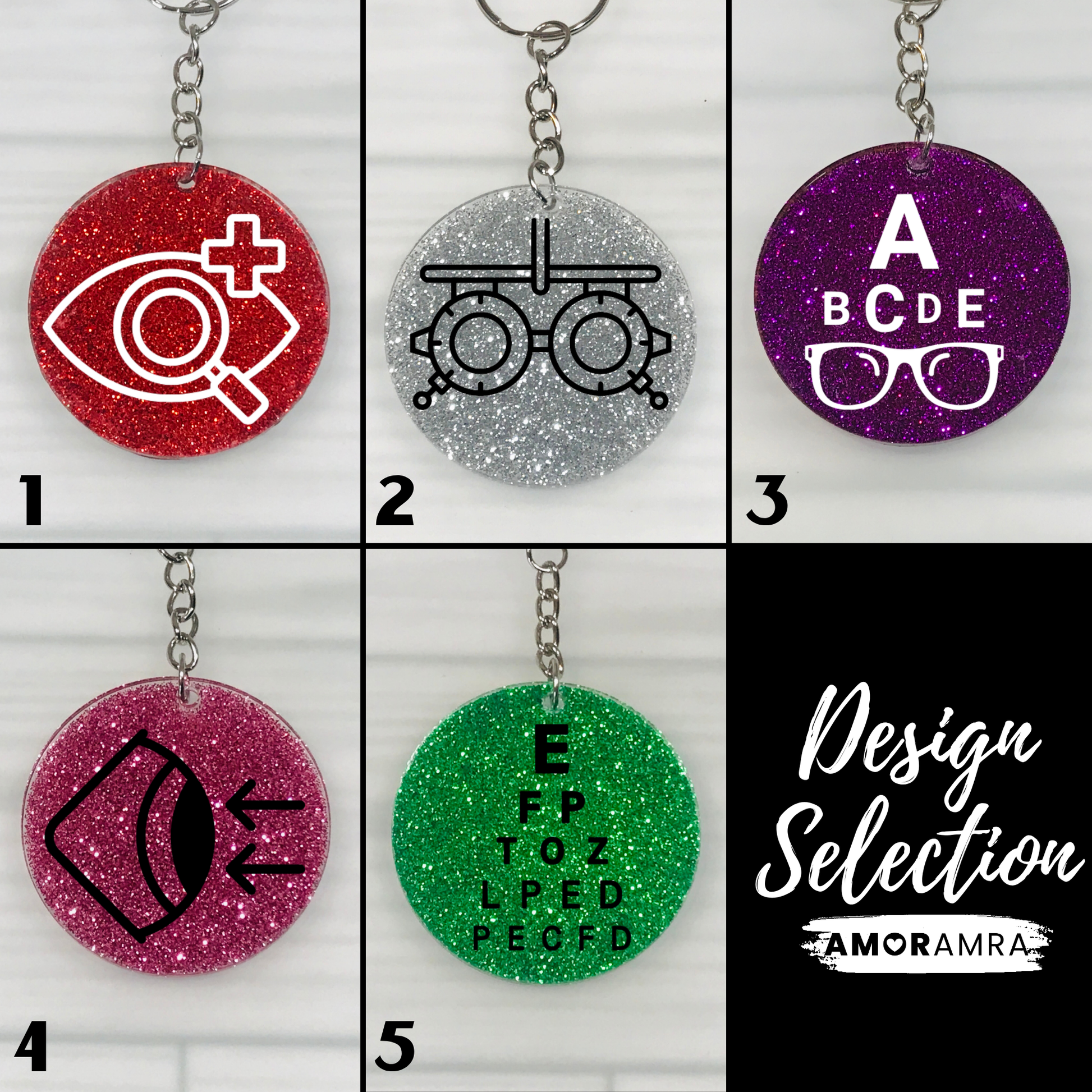 Optometrist Keychain | Eye Doctor OD Gift - Amor Amra
