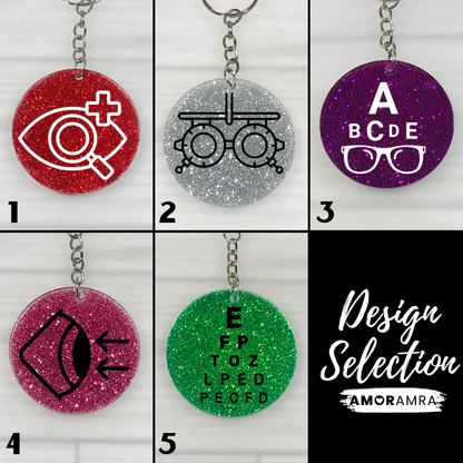 Optometrist Keychain | Eye Doctor OD Gift - Amor Amra