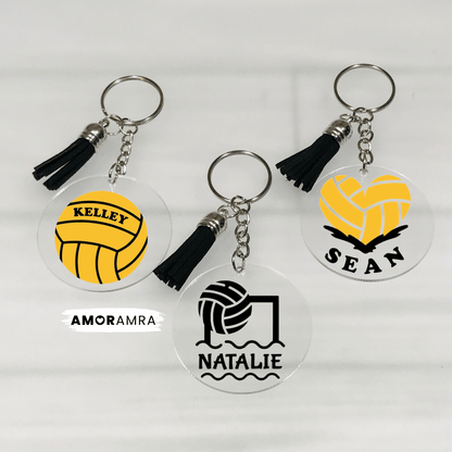 Personalized Water Polo Keychain