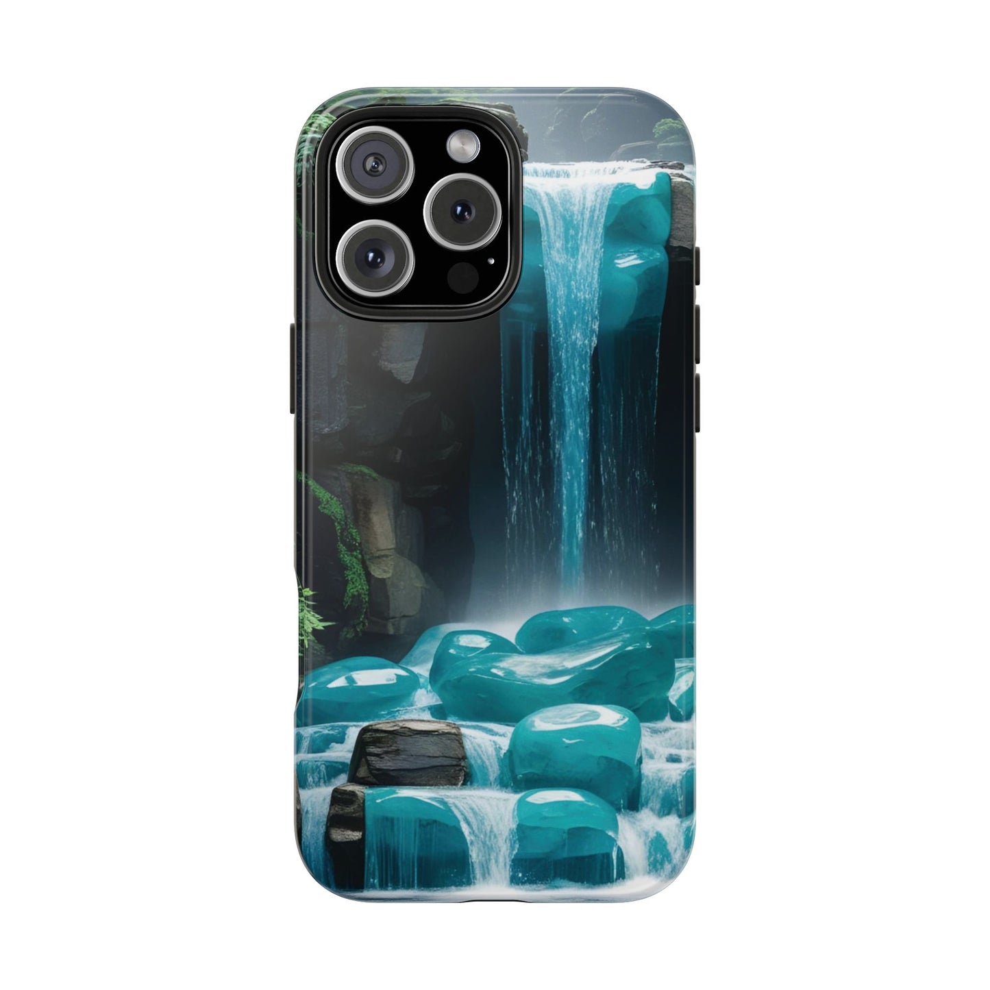 Turquoise Gemstone Waterfall Phone Case