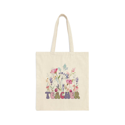 Teacher Tote Bag - Floral Teacher - Amor Amra