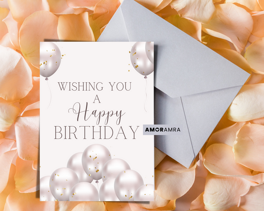 Birthday Card | Metallic - Amor Amra