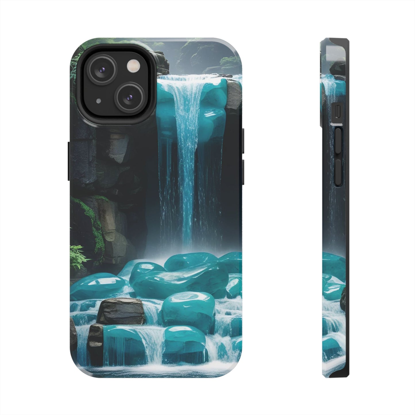 Turquoise Gemstone Waterfall Phone Case