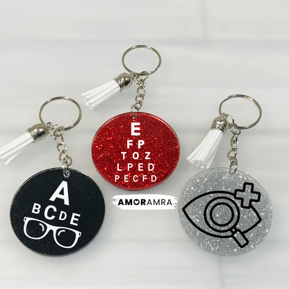 Optometrist Keychain | Eye Doctor OD Gift - Amor Amra