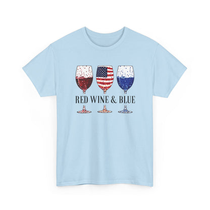 Red Wine and Blue Shirt | 4th of July Tee - Amor Amra