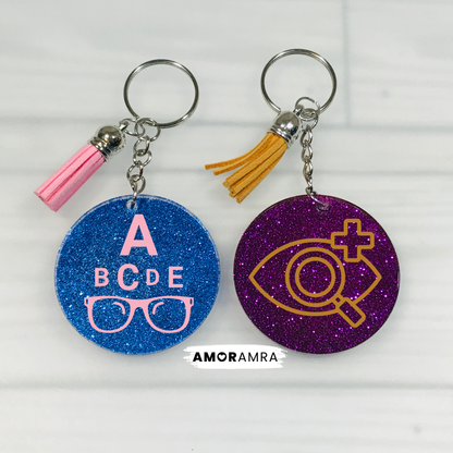 Optometrist Keychain | Eye Doctor OD Gift - Amor Amra