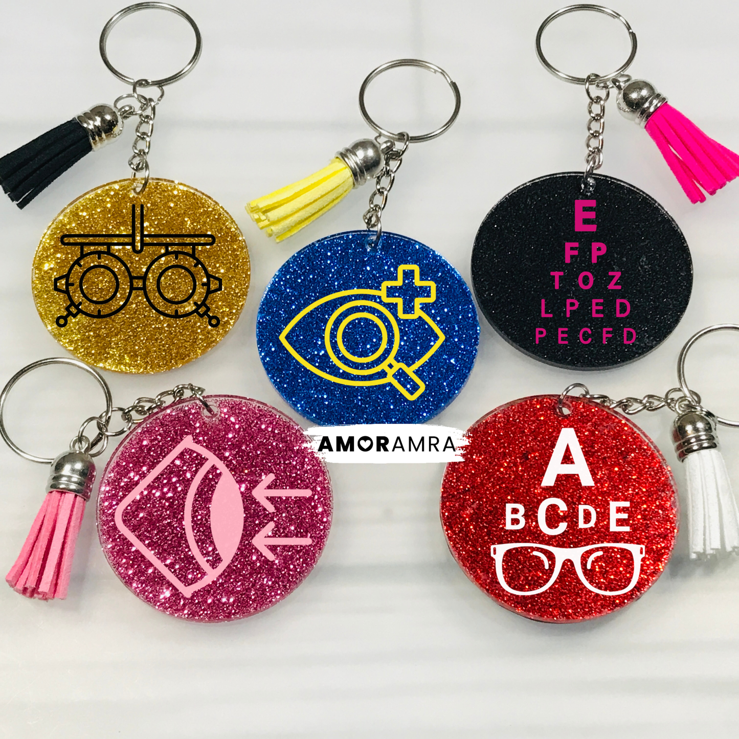 Optometrist Keychain | Eye Doctor OD Gift - Amor Amra