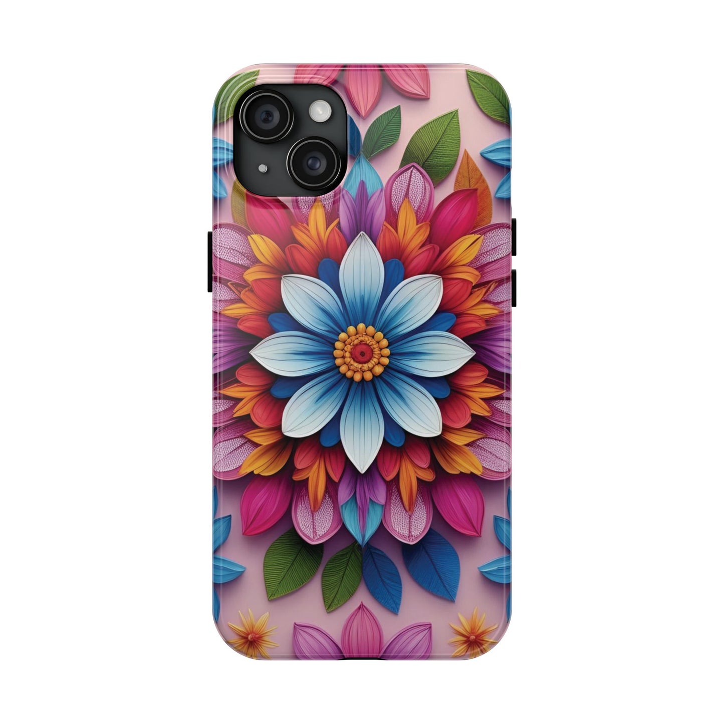 Vibrant Boho Floral Mandala iPhone Case