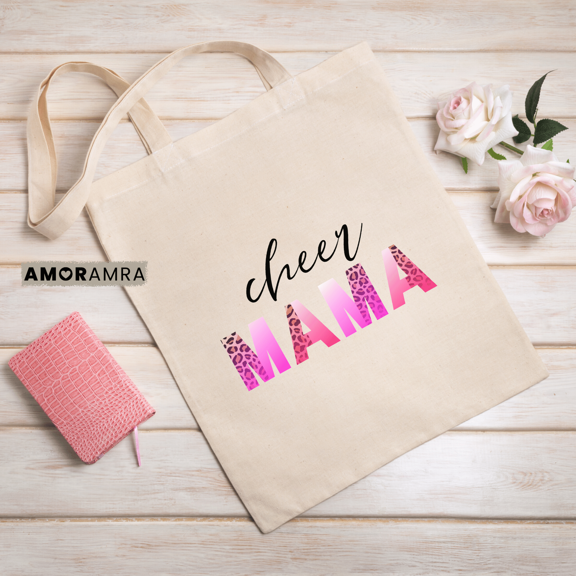 Cheer Tote | Cheetah Print Cheer Mama Bag - Amor Amra