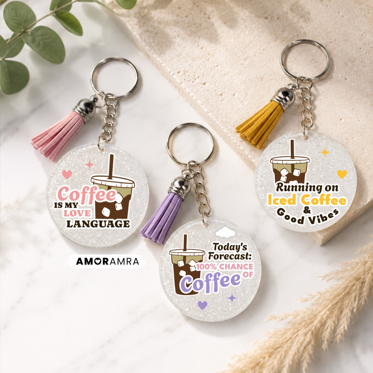 Iced Coffee Keychain