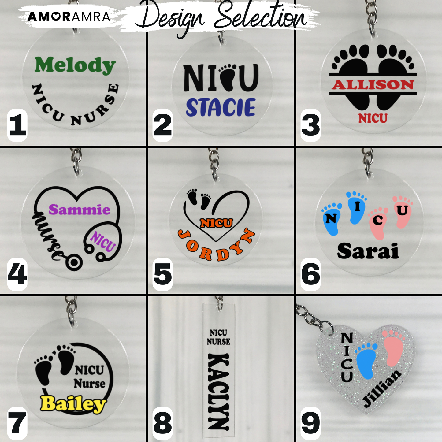 Personalized NICU Nurse Keychain | Neonatal ICU Nurse Gift