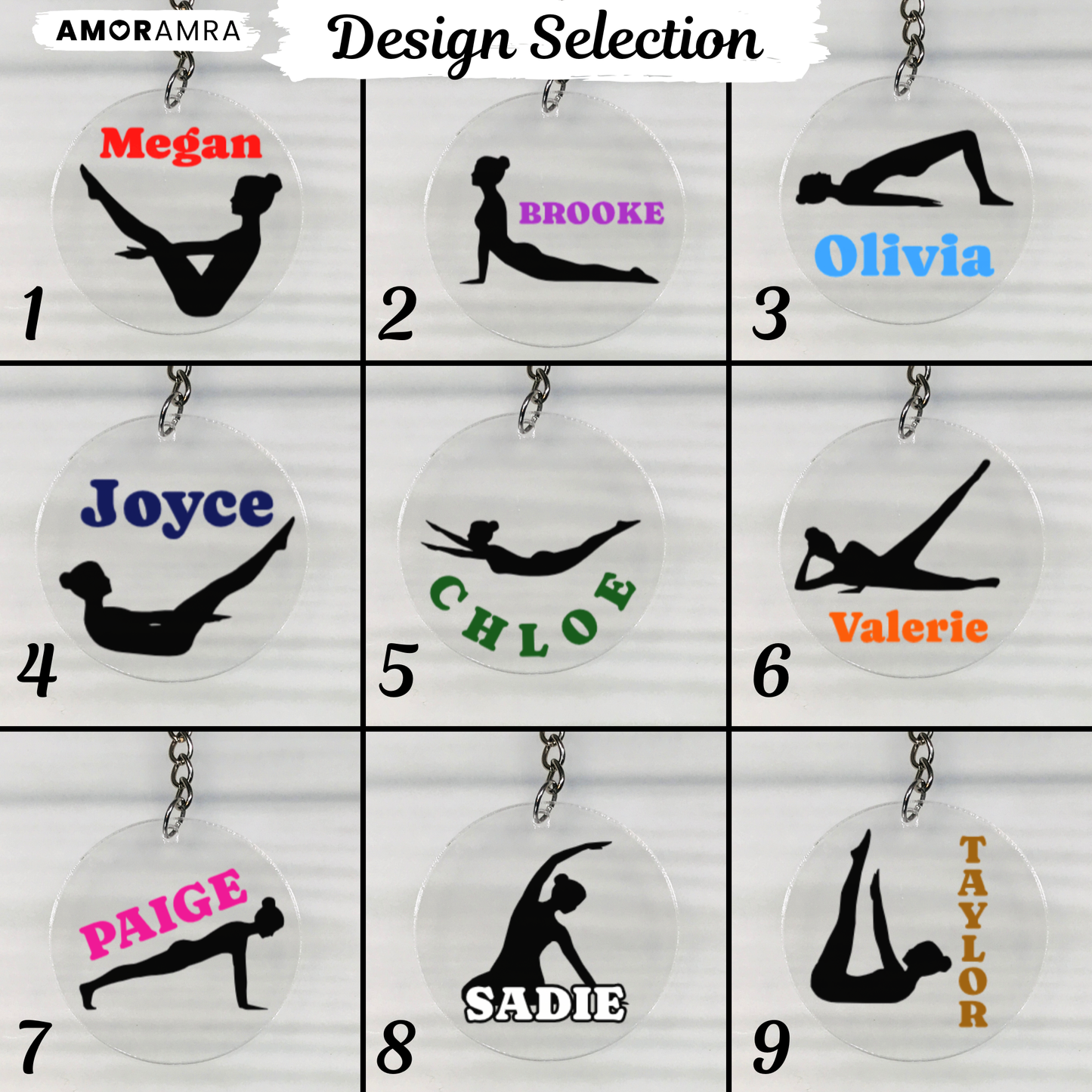 Personalized Pilates Keychain
