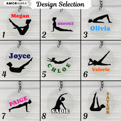 Personalized Pilates Keychain
