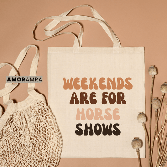 Horse Tote | Weekends Are For Horse Shows Bag - Amor Amra
