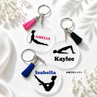 Personalized Pilates Keychain