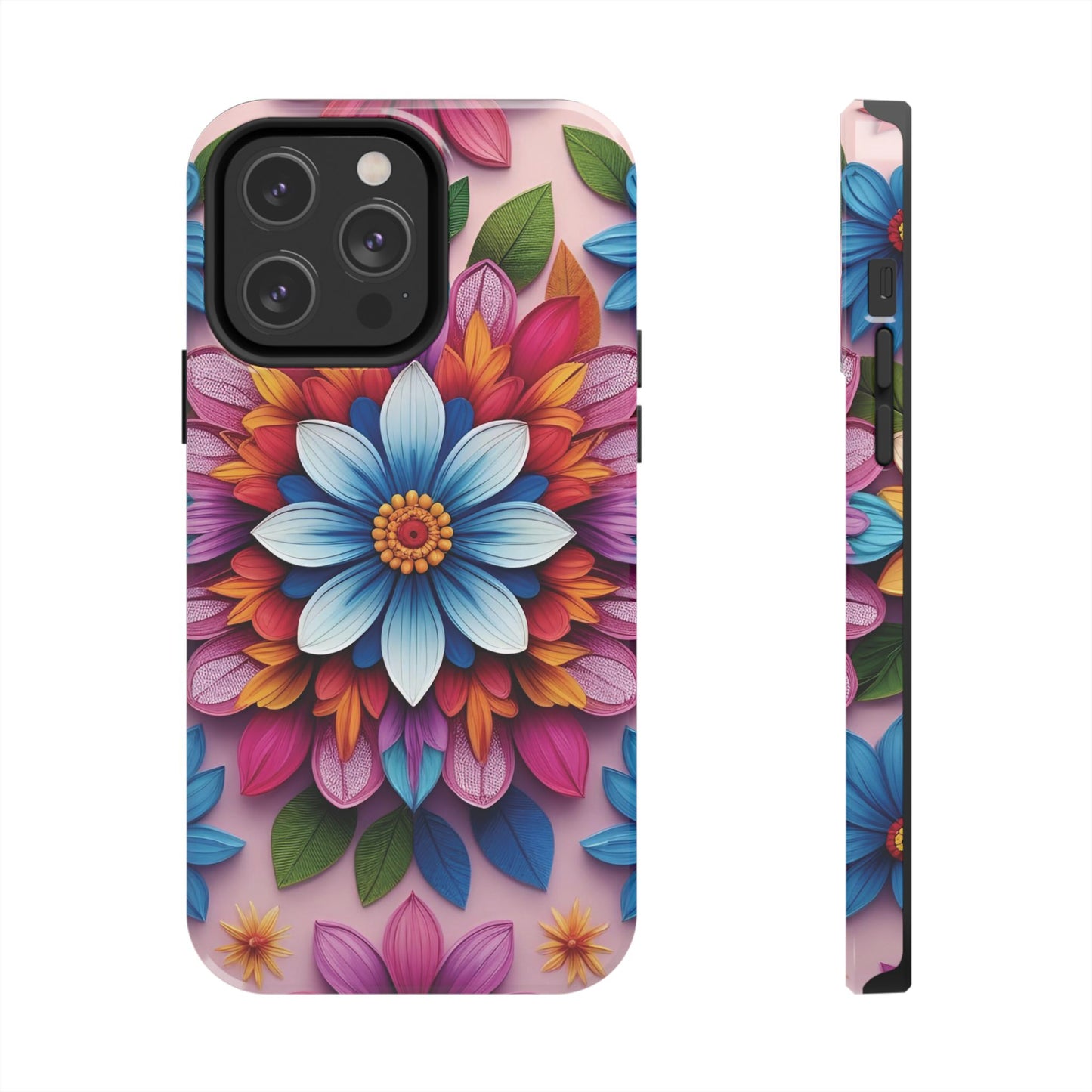 Vibrant Boho Floral Mandala iPhone Case