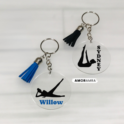 Personalized Pilates Keychain