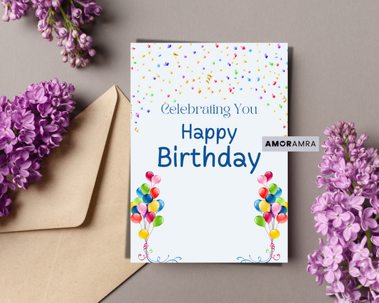 Birthday Card | Celebrating You - Amor Amra