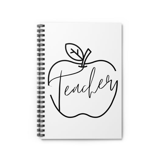 Teacher Apple Monogram Notebook - Amor Amra