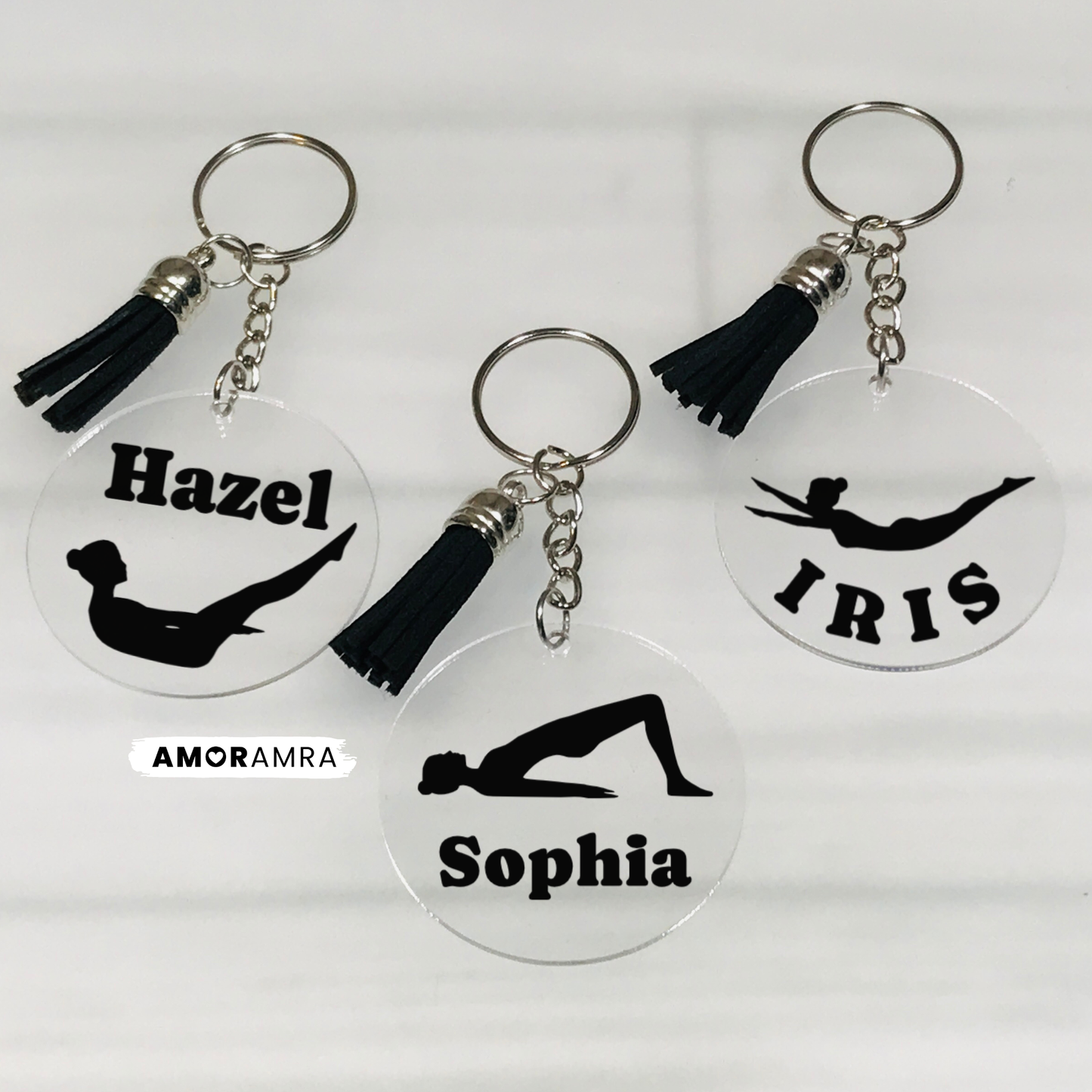 Personalized Pilates Keychain
