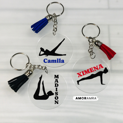 Personalized Pilates Keychain