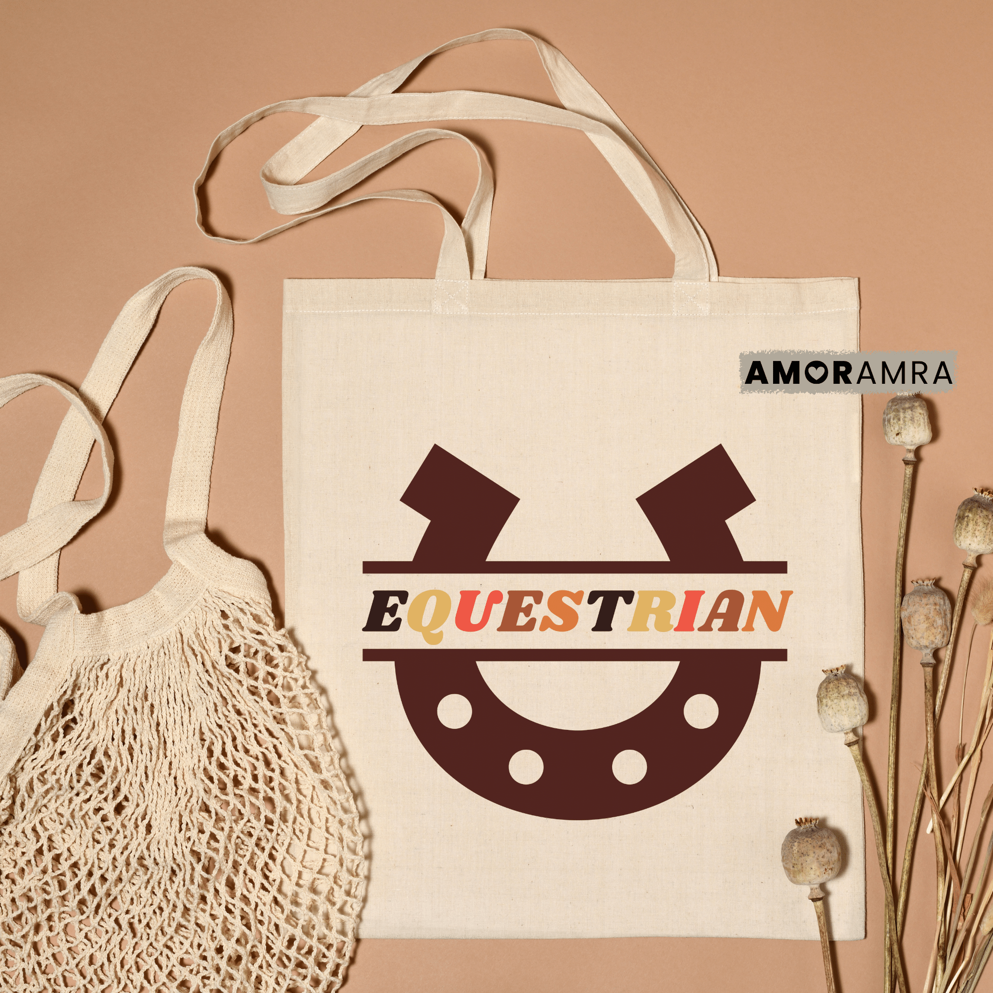 Horse Tote | Horseshoe Equestrian Bag - Amor Amra