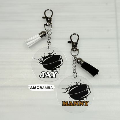 Personalized Ice Hockey Keychain