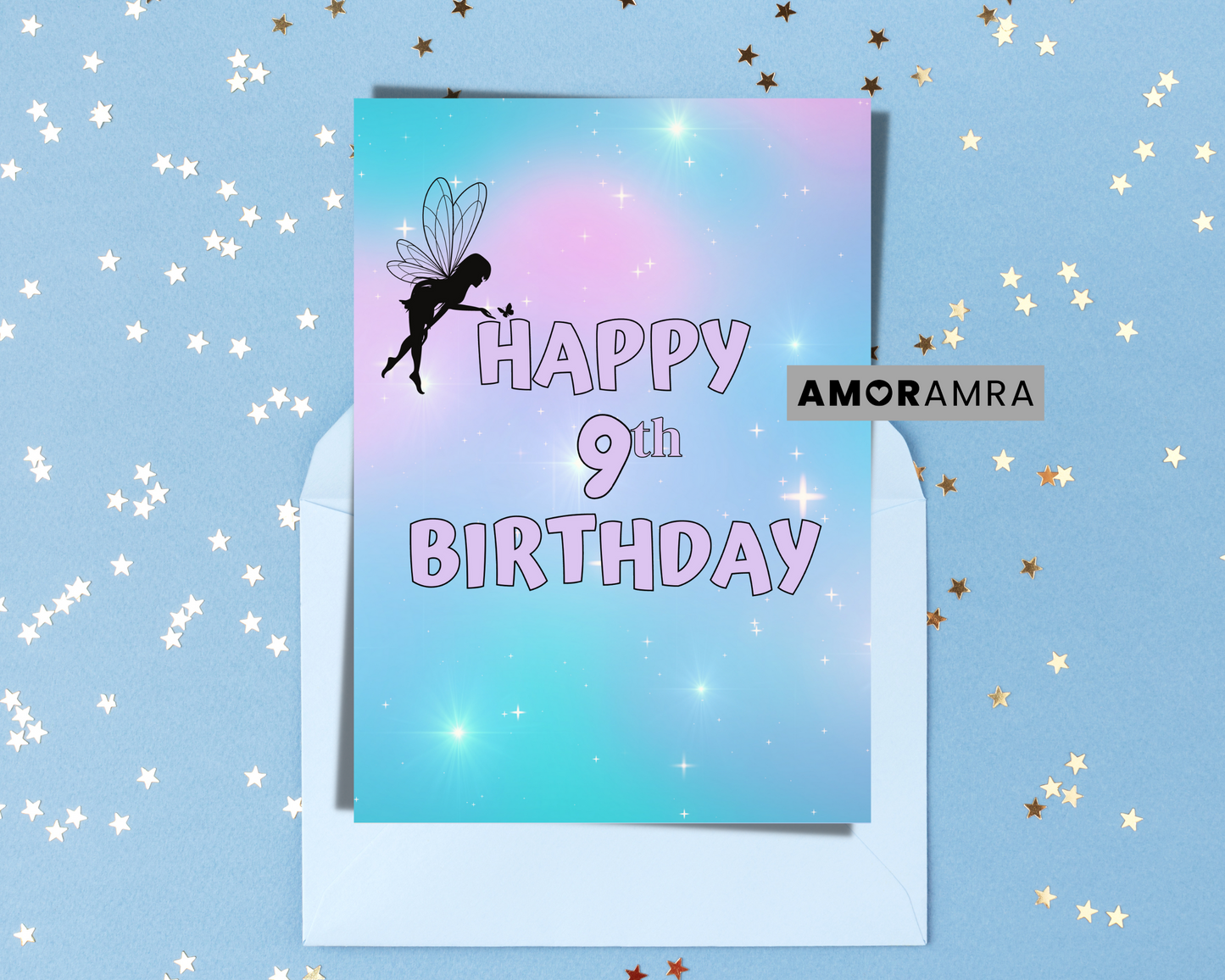 Birthday Card | Happy 9th Birthday - Amor Amra