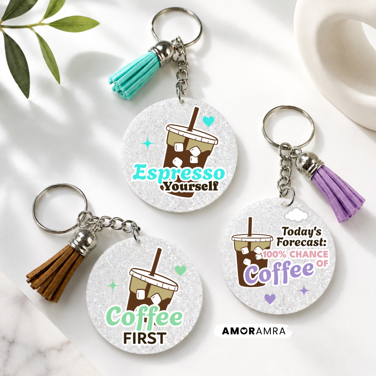 Iced Coffee Keychain