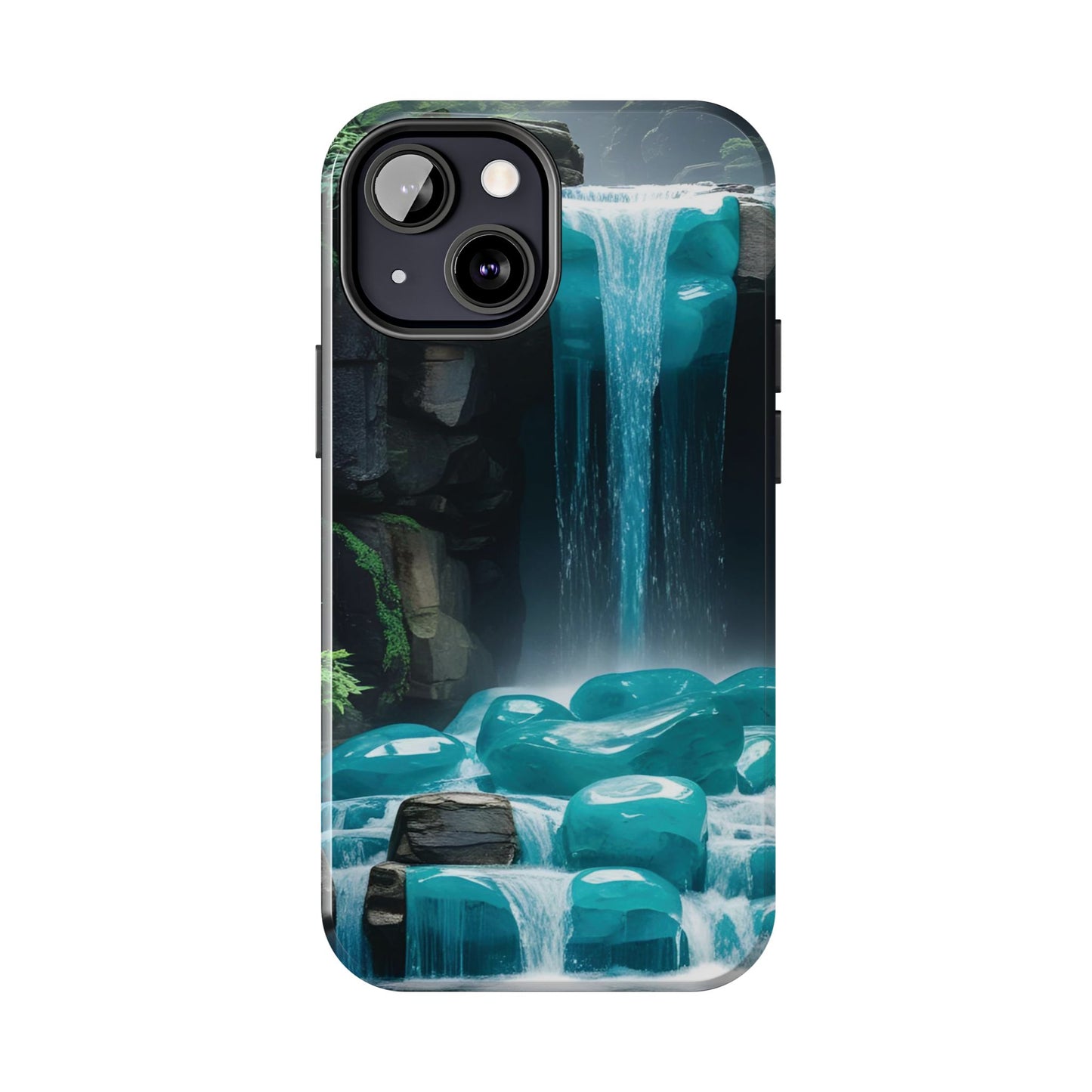 Turquoise Gemstone Waterfall Phone Case